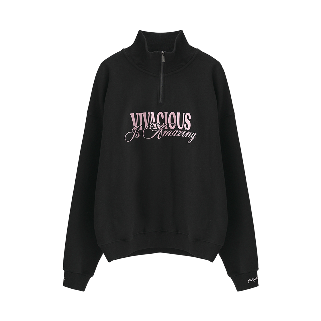 VV51TS09BK VIVACIOUS Amazing Half Zip-Up Black