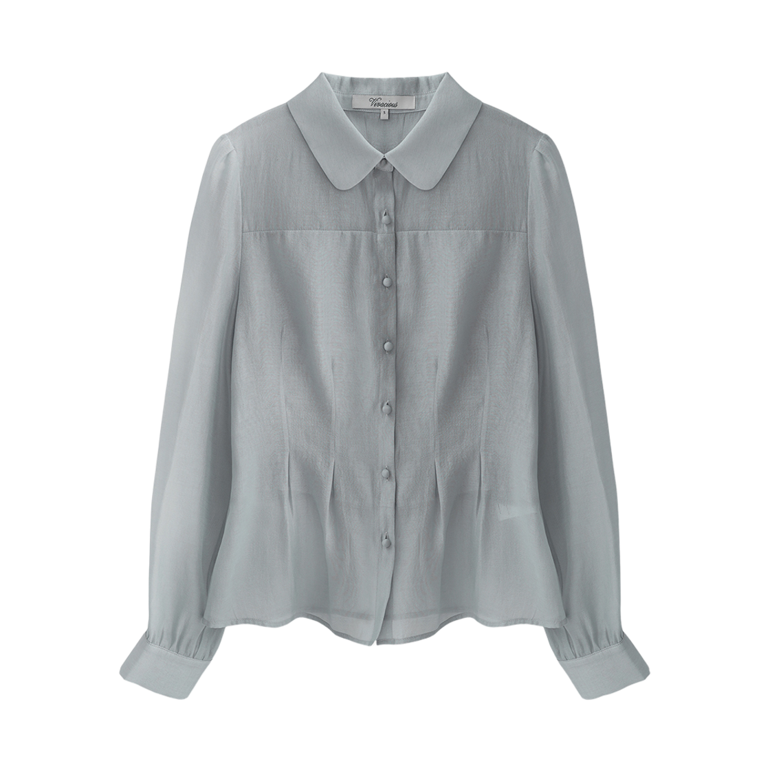 비바셔스 윈터 수아 시스루 롱 블라우스 라이트 그레이(VIVACIOUS Winter Sua See-Through Long Sleeve Light Grey)