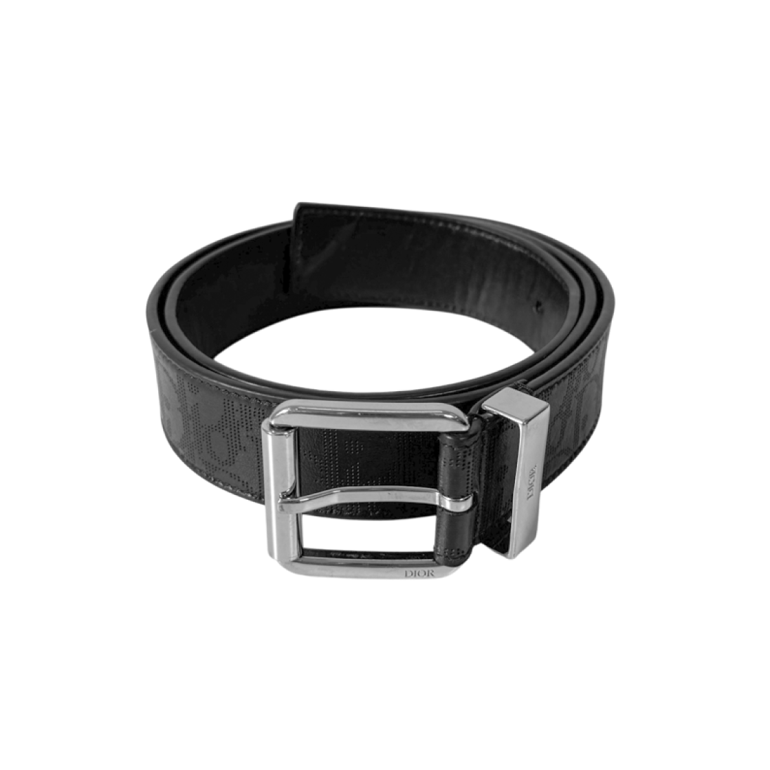 ITE7FS4CSLD9 Dior Men Classic Oblique Jacquard Galaxy Leather Belt Black