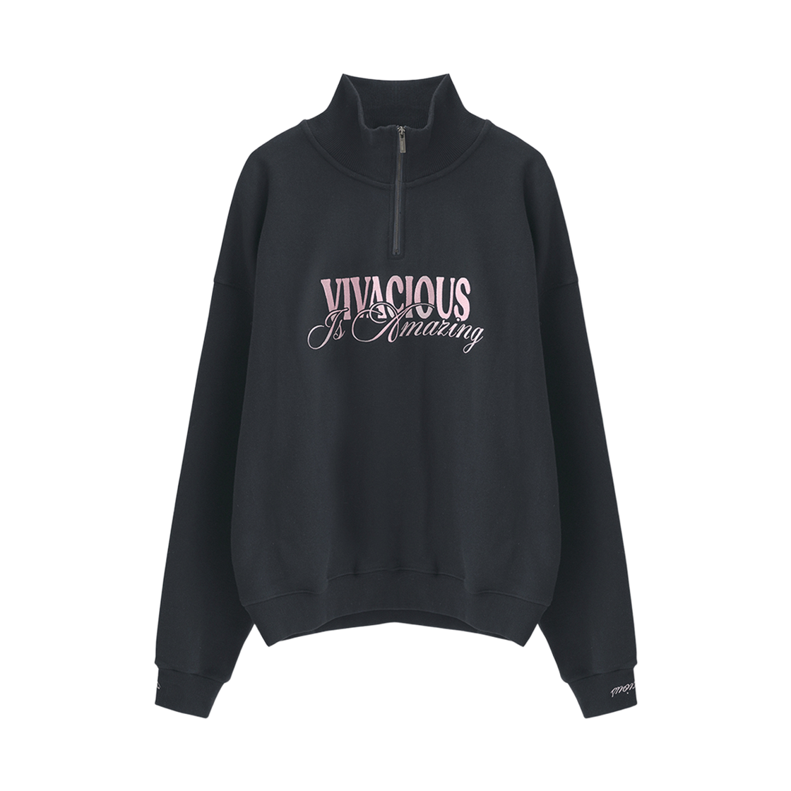 비바셔스 어메이징 하프 집업 차콜(VIVACIOUS Amazing Half Zip-Up Charcoal)