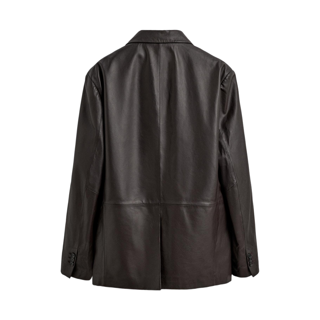 자라 릴렉스핏 레더 블레이저 브라운(Zara Relaxed Fit Leather Blazer Brown) - 2