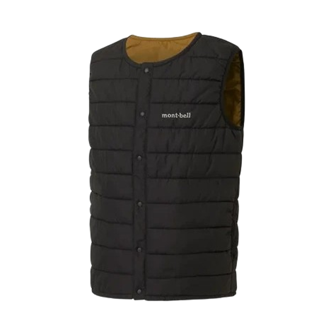 1101635 (Kids) Montbell Thermawrap Round Neck Vest Black Ocher