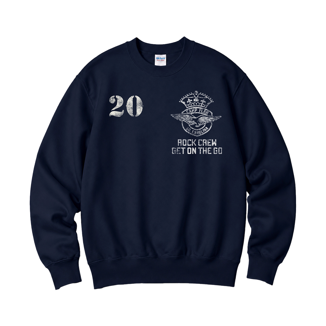 88000_copy Gildan X Vintage Collection ROCK CREW Crewneck Sweat shirt Navy