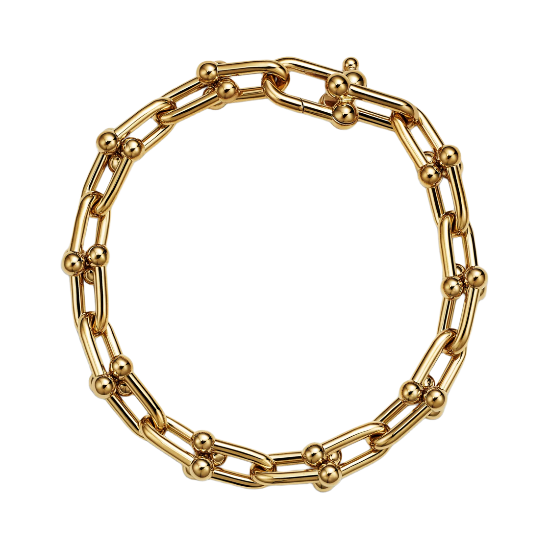 티파니 앤 코 티파니 하드웨어 미디엄 링크 브레이슬릿 옐로우 골드(Tiffany & Co. Tiffany HardWear Medium Link Bracelet Yellow Gold) - 1