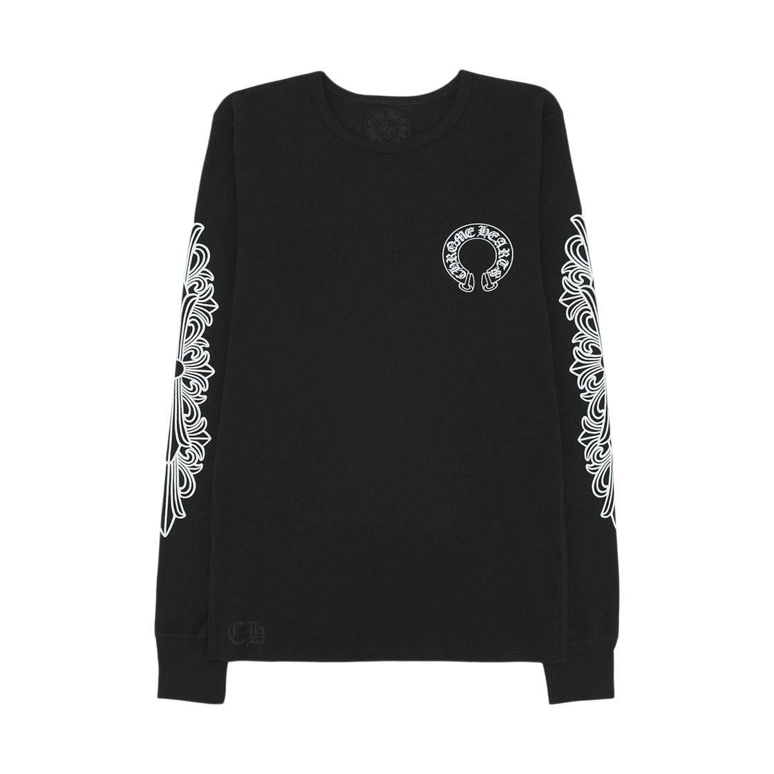 Chrome Hearts Chrome Hearts Horseshoe Logo Waffle Thermal Floral Long Sleeve T-Shirt Black · XL