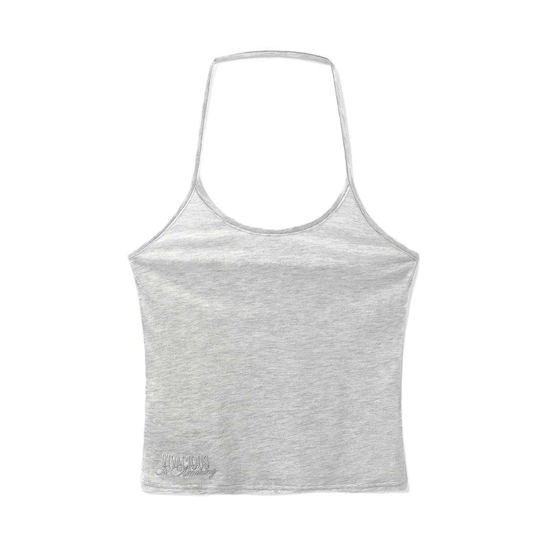 VV62TS08GR VIVACIOUS Bryn See-through Halter Sleeveless GREY