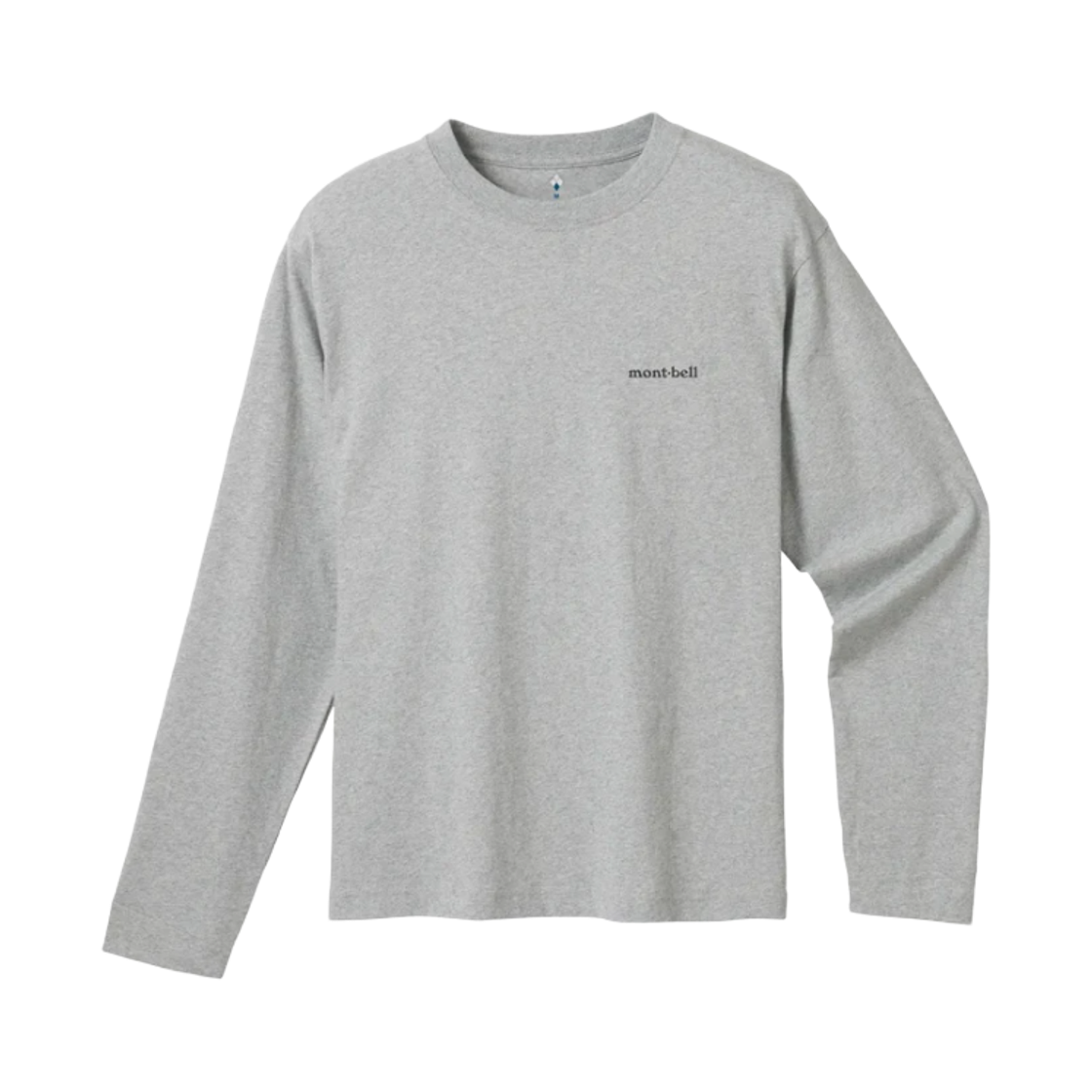 2104794 Montbell Pear Skin Cotton Long Sleeve T-Shirt Light Gray