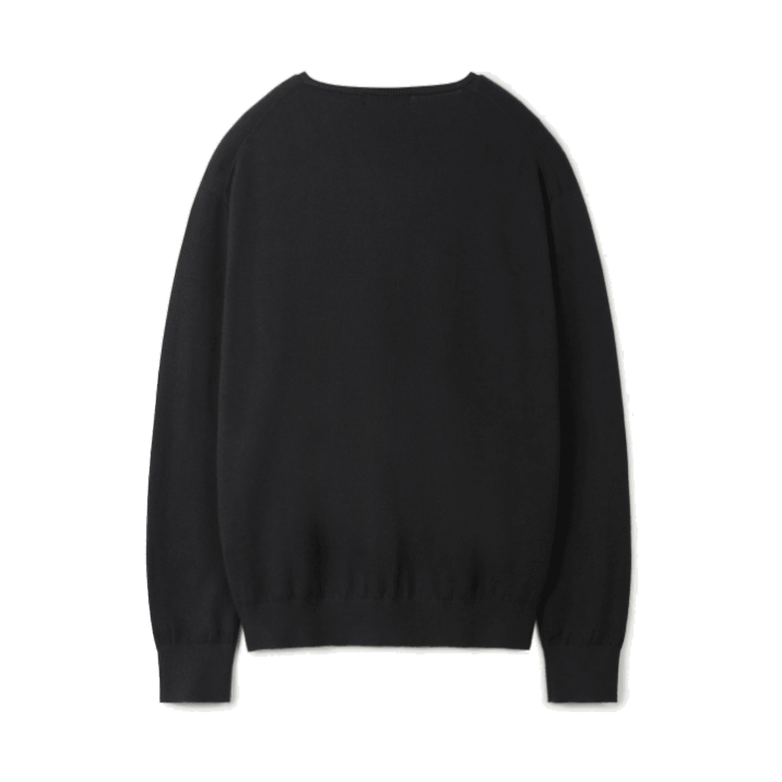 24/7 시리즈 파인 리브드 브이넥 12GG 니트 블랙(24/7 series Fine Ribbed V-neck 12GG Knit Black) - 2