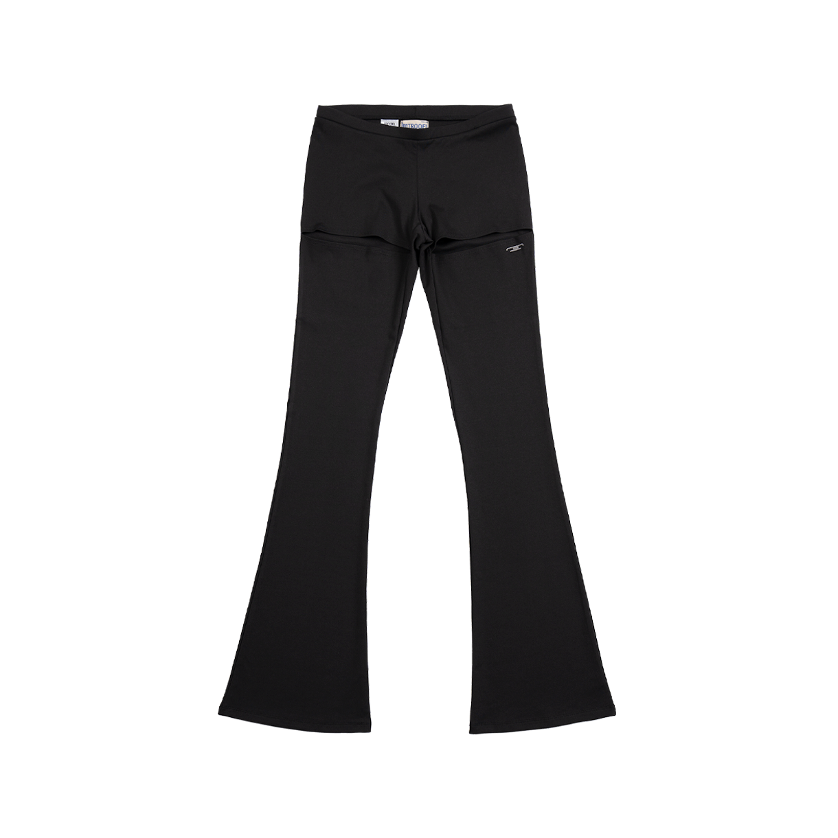트루엘 앞트임 부츠컷 바지 블랙(Trooel Front Slit Flared Pants Black) - 1