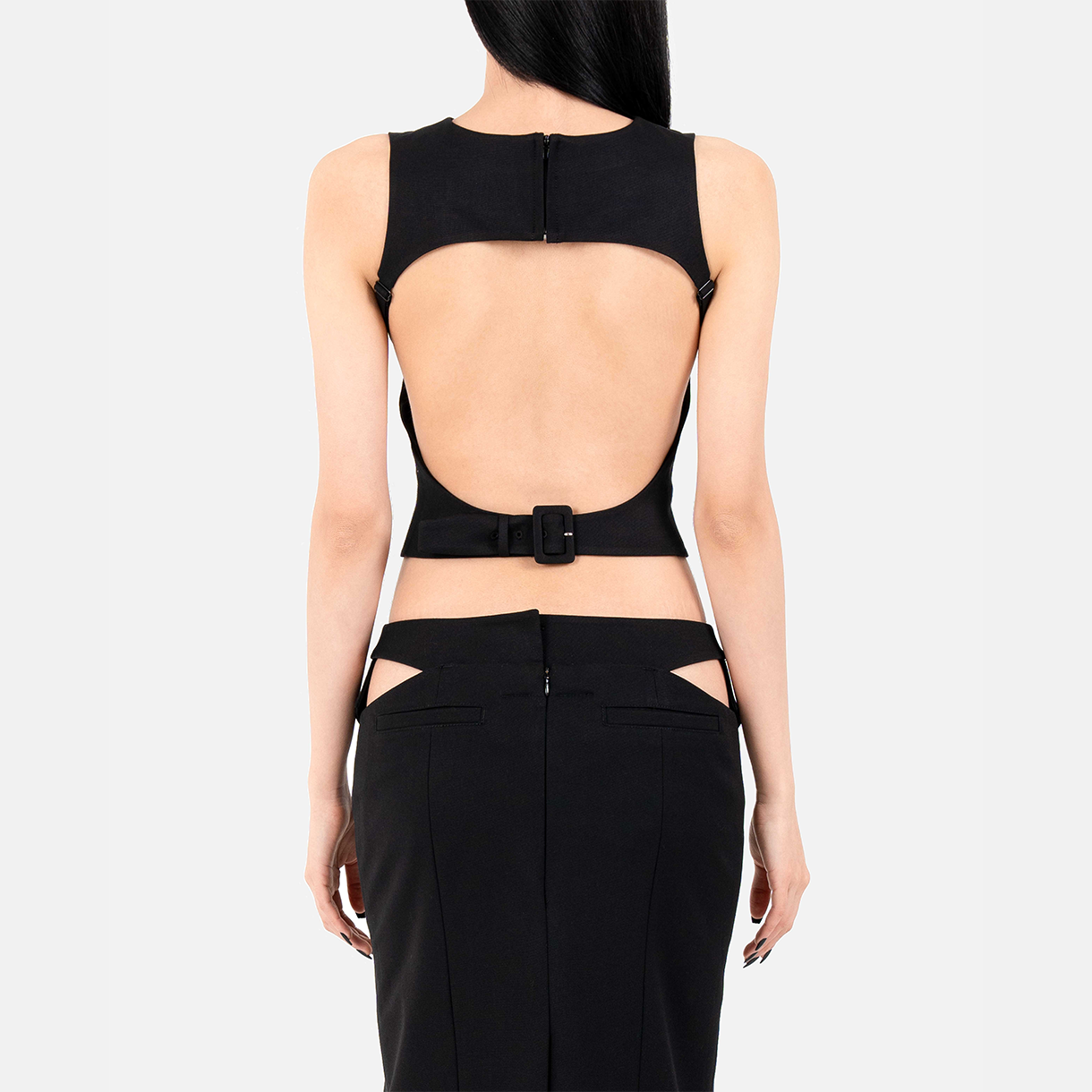 트루엘 오픈 백 탑 블랙(Trooel Open Back Top Black) - 3