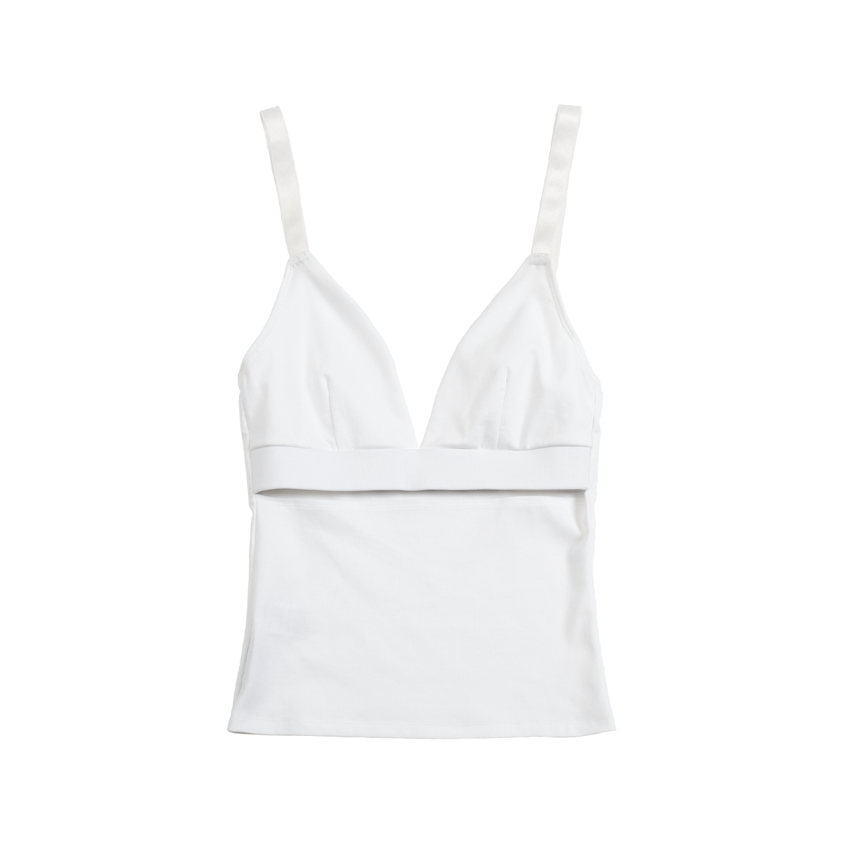 23DCTP4007N-WH Trooel Front Slit Bra Top White