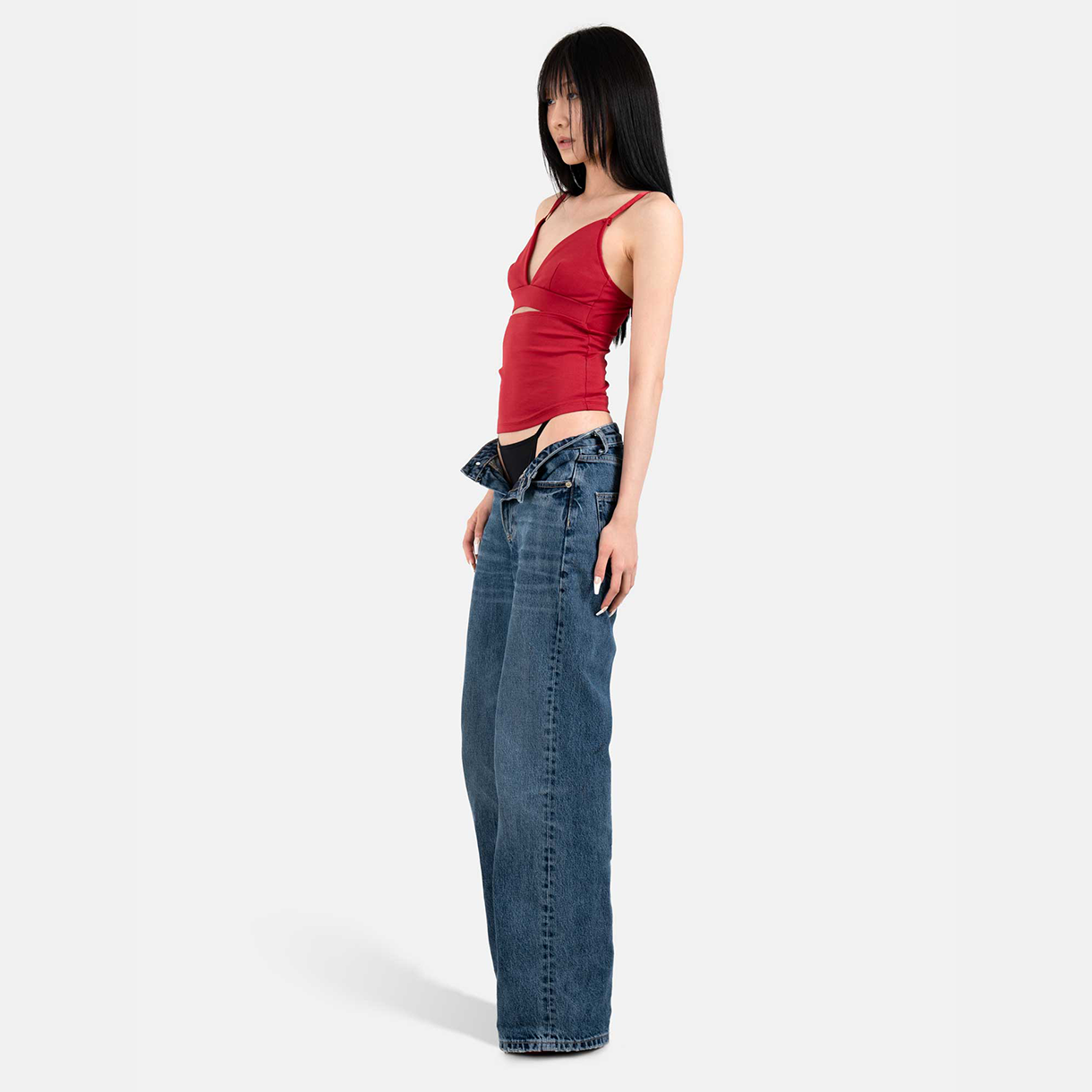 트루엘 앞트임 브라 탑 레드(Trooel Front Slit Bra Top Red) - 4
