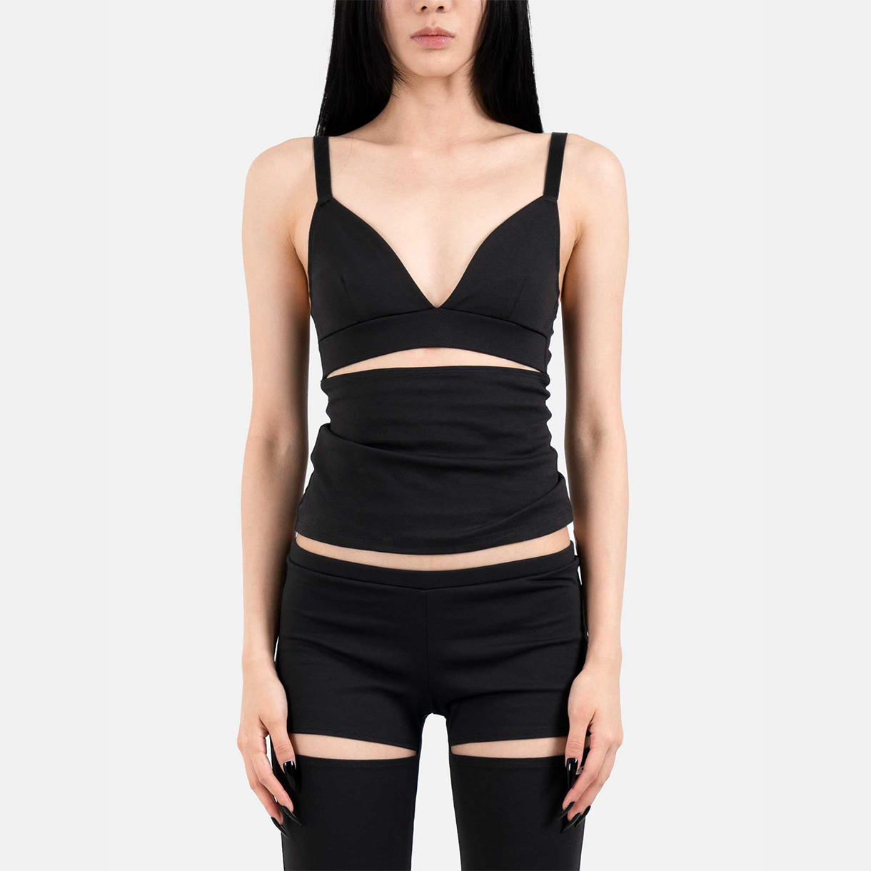 트루엘 앞트임 부츠컷 바지 블랙(Trooel Front Slit Flared Pants Black) - 3