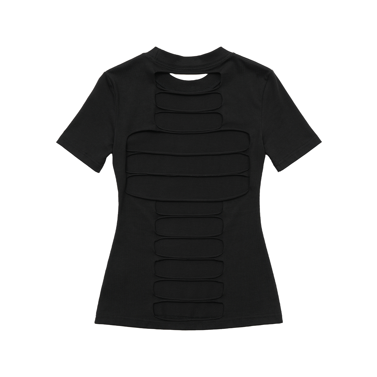 트루엘 컷아웃 인시젼 티셔츠 블랙(Trooel Incision Tee Black) - 1