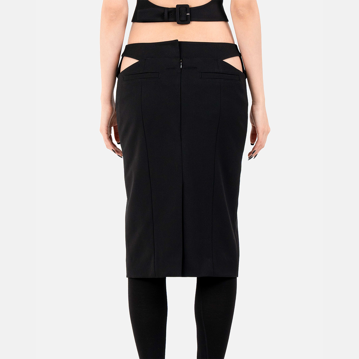 트루엘 팬티 미디 스커트 블랙(Trooel Panty Midi Skirt Black) - 3