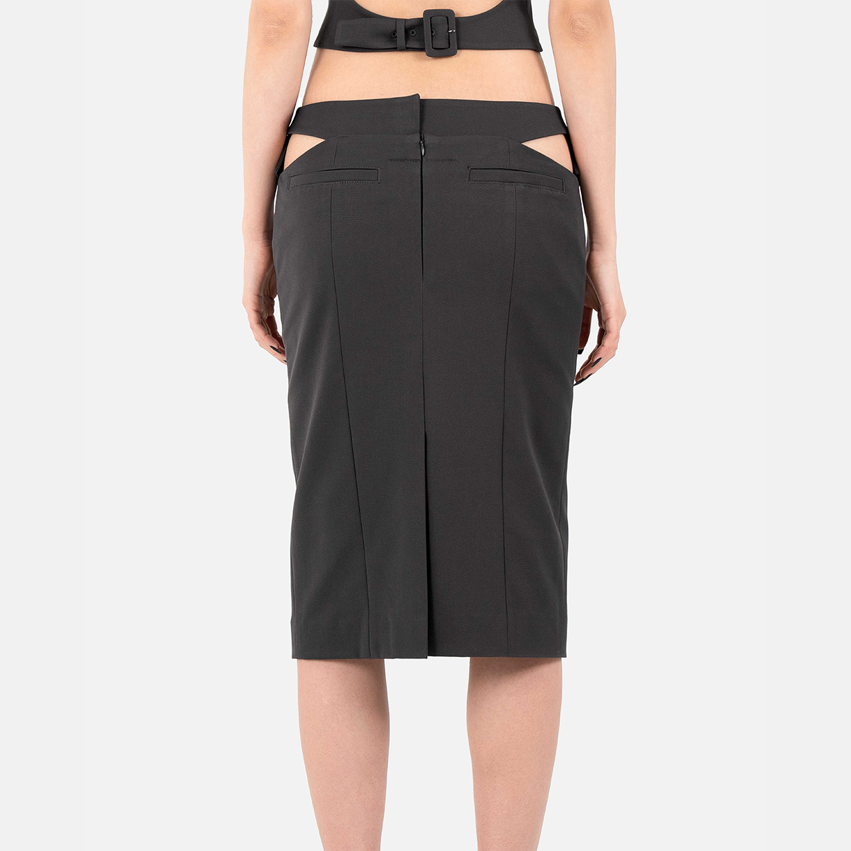 트루엘 팬티 미디 스커트 다크 그레이(Trooel Panty Midi Skirt Dark Grey) - 3