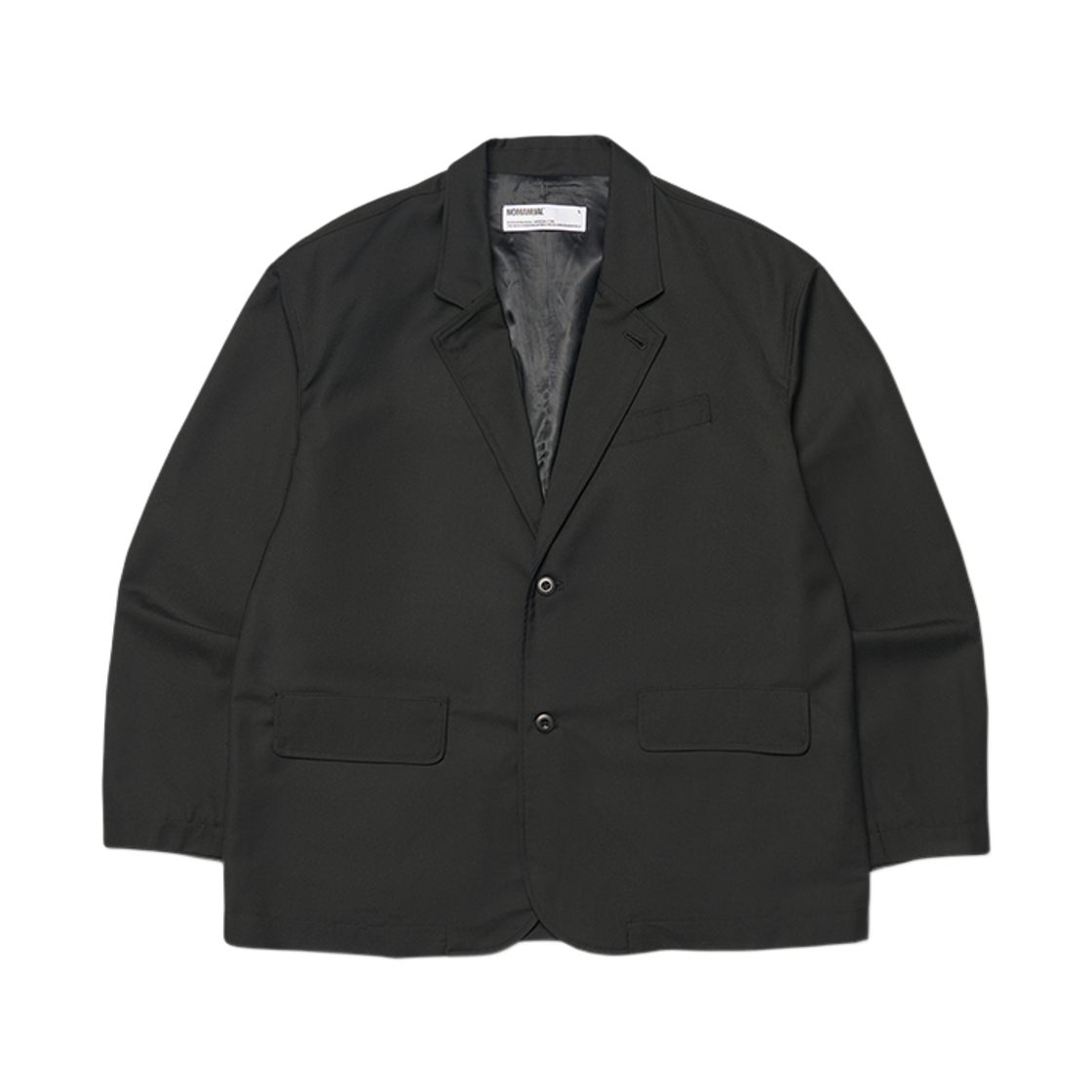 노매뉴얼 투 버튼 블레이저 블랙(NOMANUAL Two Button Blazer Black)