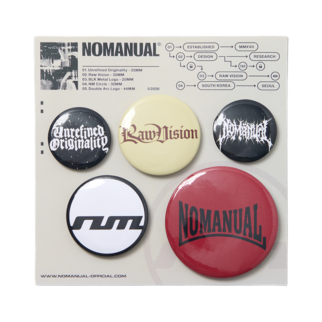NMWF62AC08MLT NOMANUAL 26FW Pin Badge Set