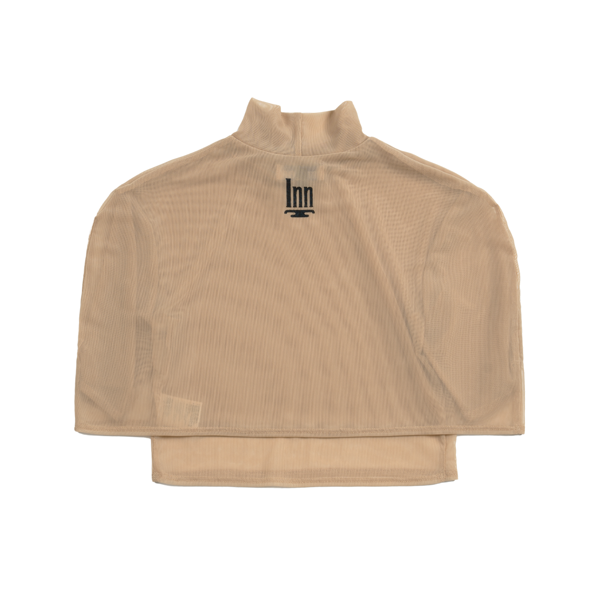 트루엘 메쉬 하이넥 케이프 탑 라이트 누드(Trooel Mesh High Neck Cape Top Nude) - 2