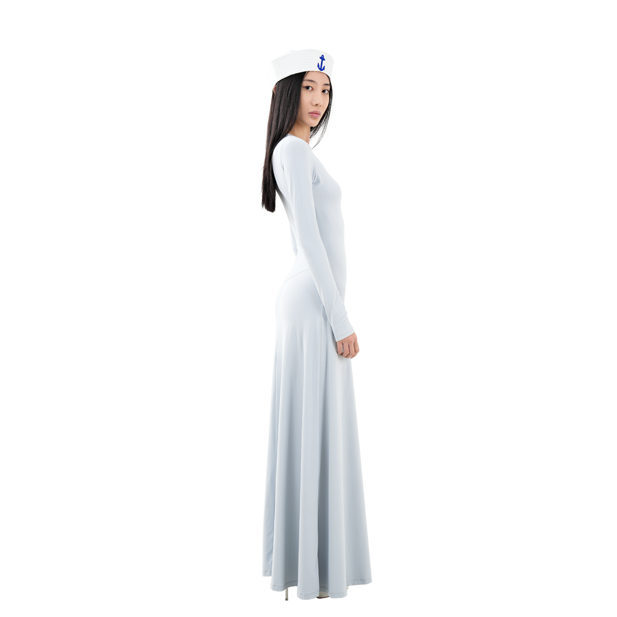 더이너스 V컷 맥시 드레스 실버 블루(The Innrs The V Maxi Dress Silver Blue) - 2