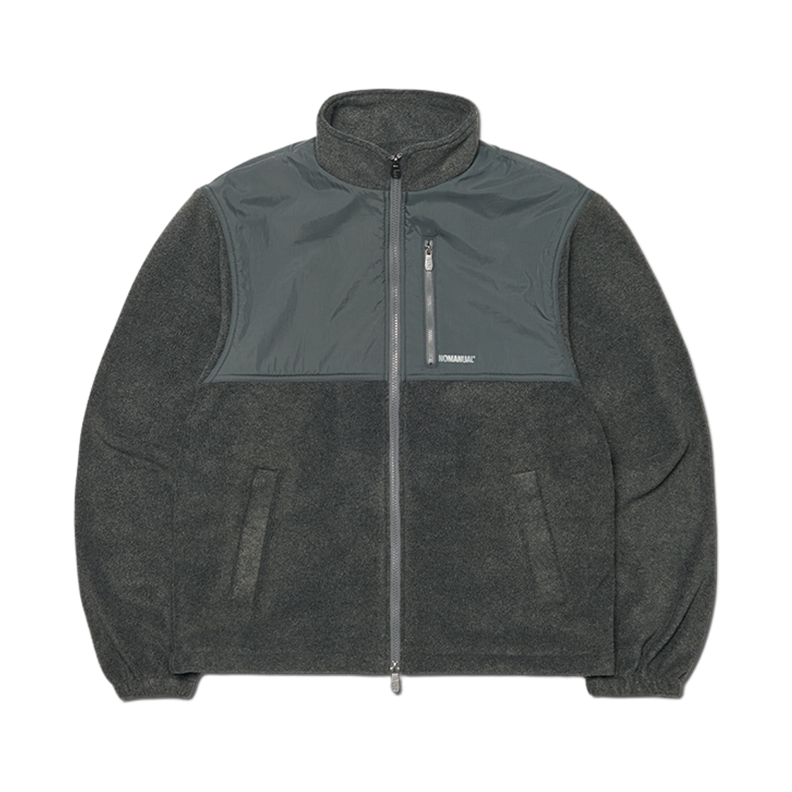 NMWF62FT01CHA NOMANUAL C.B Fleece Jacket Charcoal