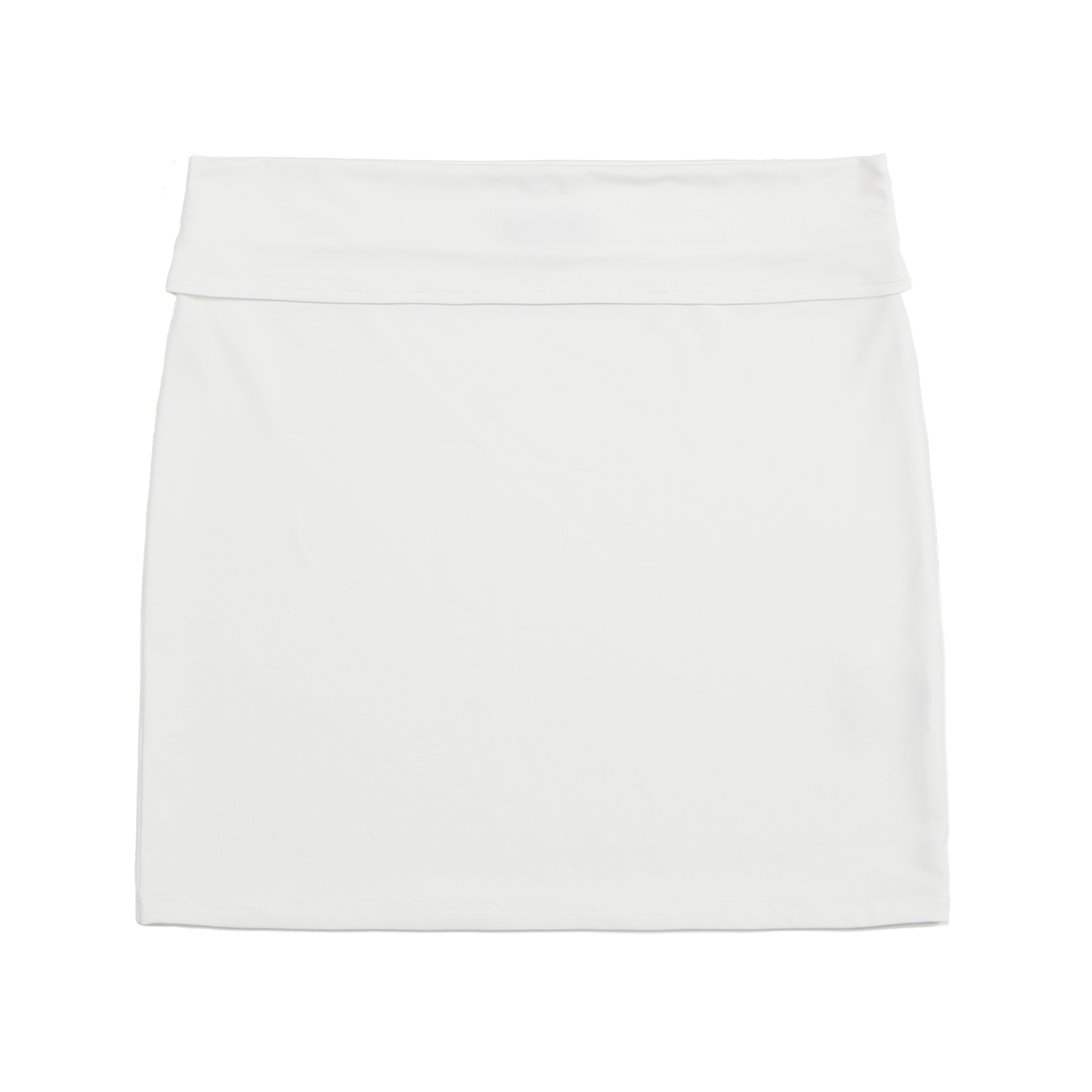 23DCSK1002N-WH Trooel Opaque Fold Over Midi Skirt White