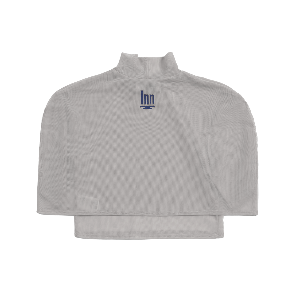 트루엘 메쉬 하이넥 케이프 탑 라이트 그레이(Trooel Mesh High Neck Cape Top Light Gray) - 2