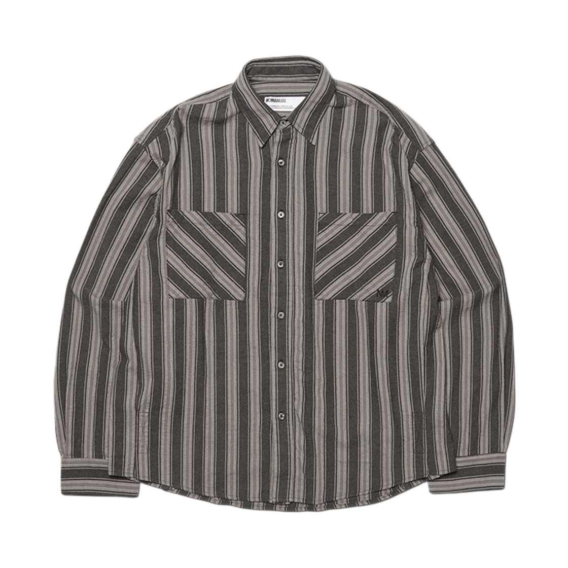 NMWF62SH01BLK NOMANUAL M.L Stripe Shirt Black