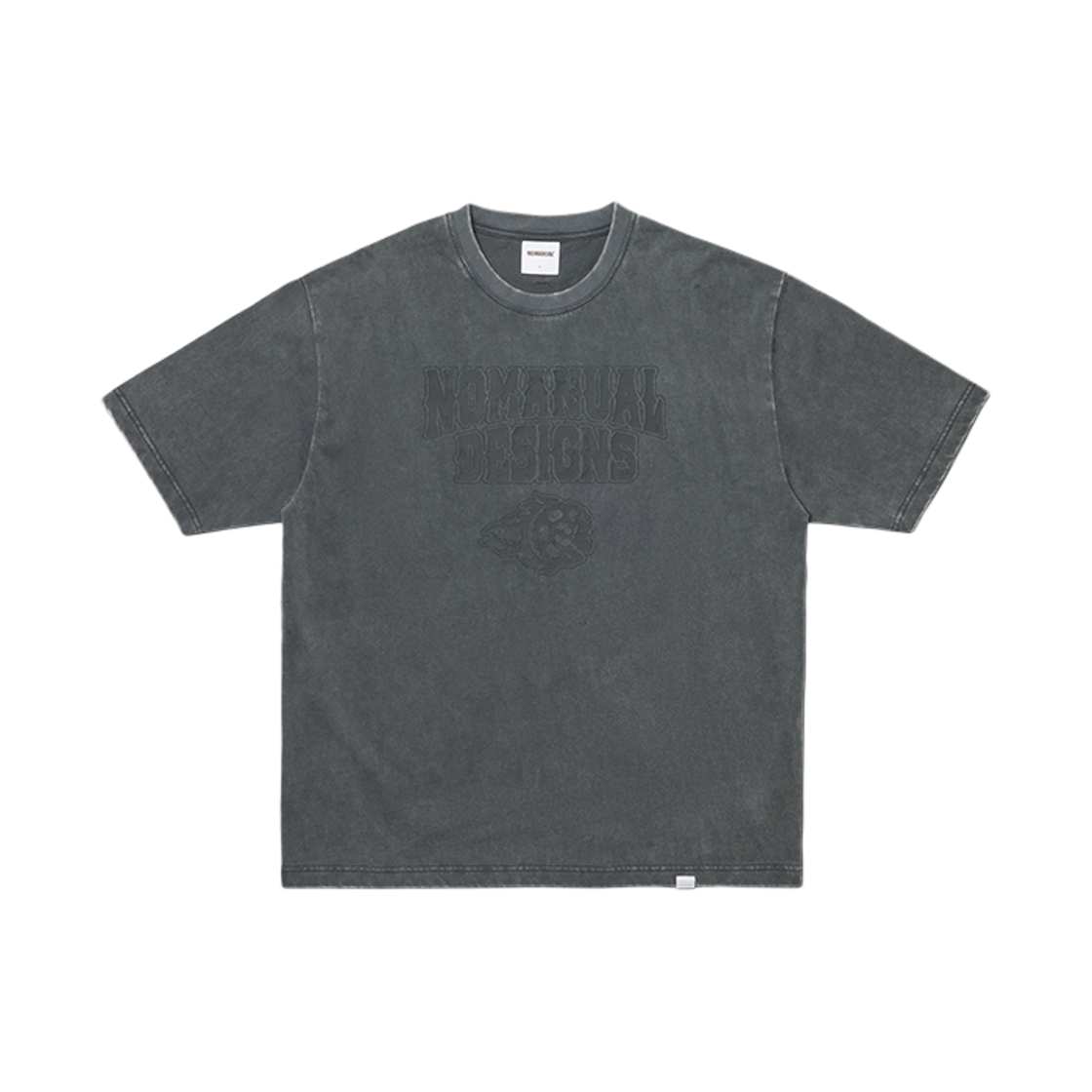 NMWF62TS02WGY NOMANUAL Skull Rider T-Shirt Washed Gray