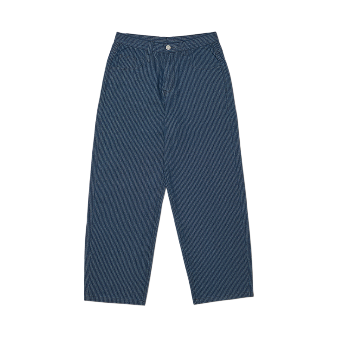 NMWF62PT04BLU NOMANUAL NM Stripe Curved Denim Pants Blue