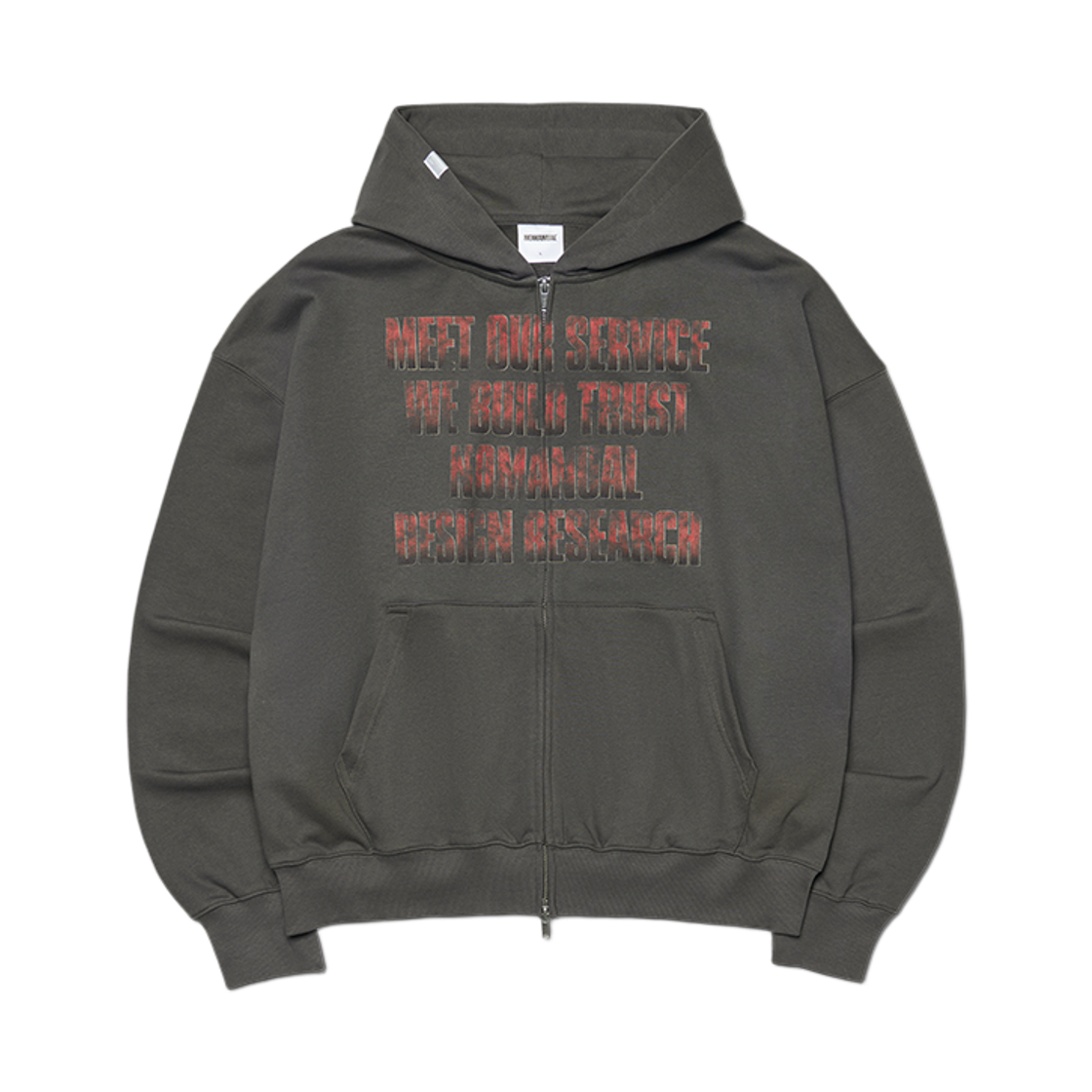 NMWF62HD04CHA NOMANUAL G.T Hooded Zip-Up Charcoal