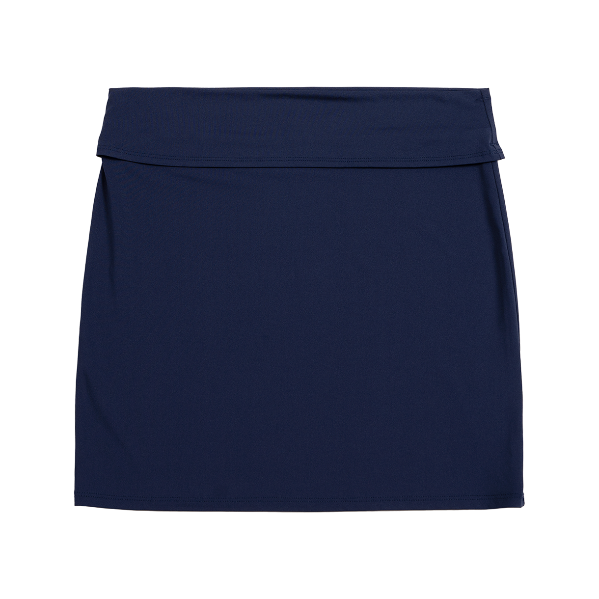 23DCSK1002N-NV Trooel Opaque Fold Over Midi Skirt Navy
