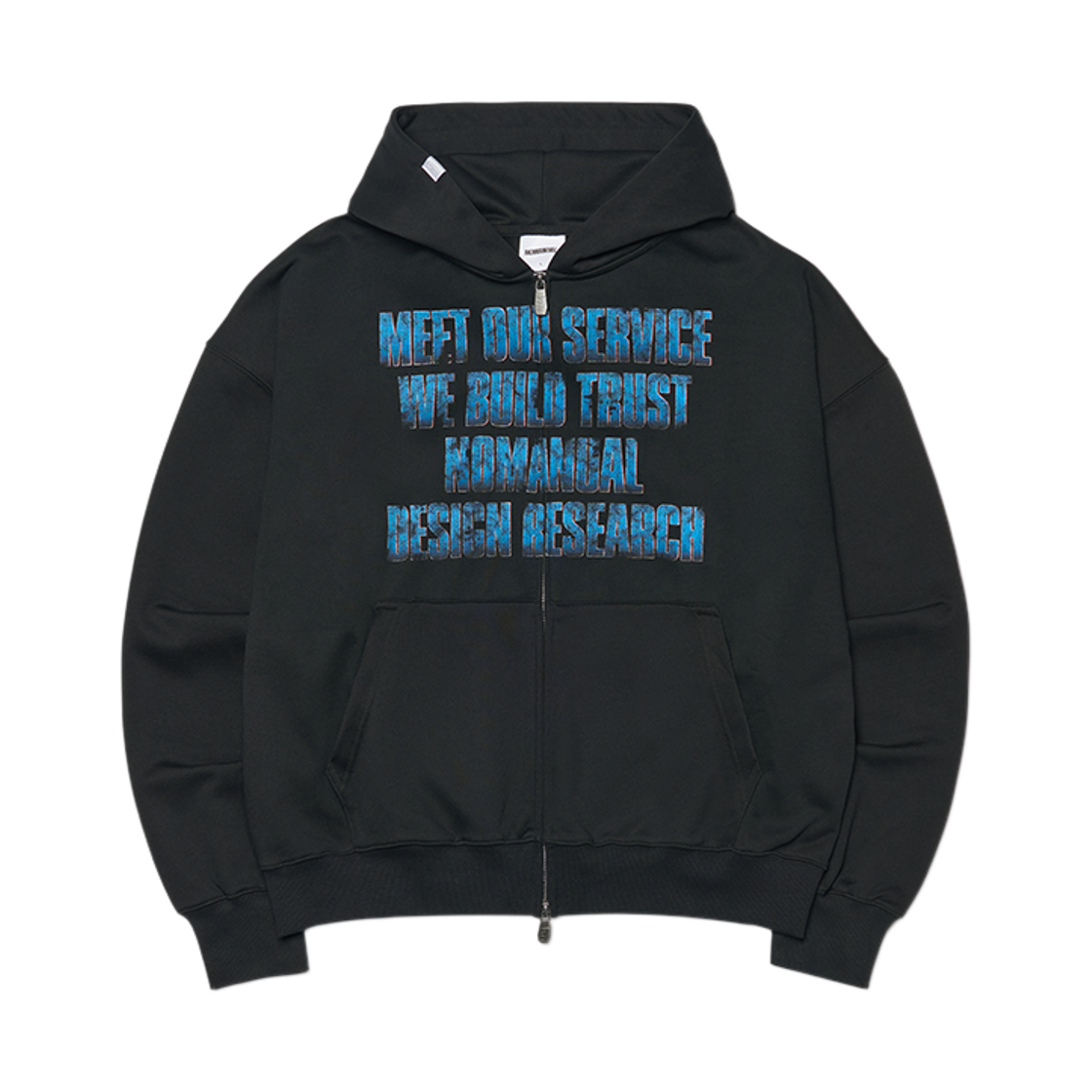 노매뉴얼 G.T 후디드 집업 블랙(NOMANUAL G.T Hooded Zip-Up Black)