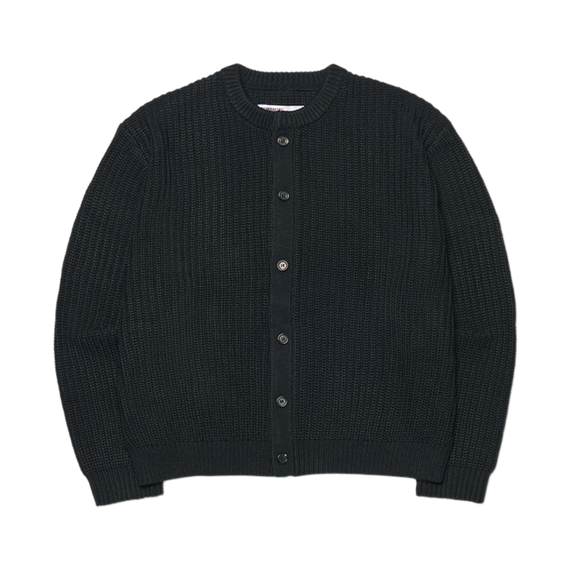 노매뉴얼 이즈 라운드 넥 가디건 블랙(NOMANUAL Ease Round Neck Cardigan Black)