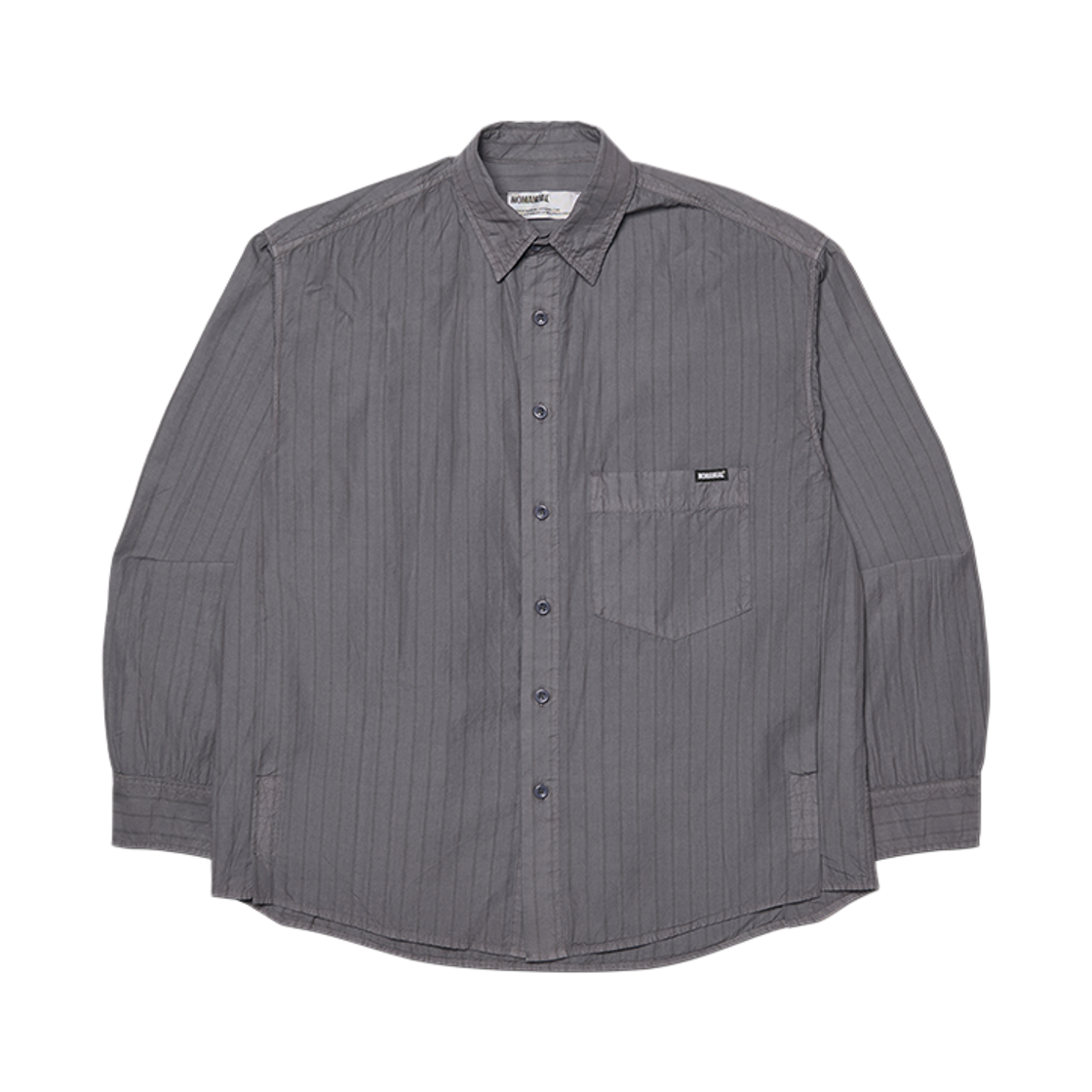 NMWF62SH03DPP NOMANUAL Dyed Striped Shirt Dyed Purple