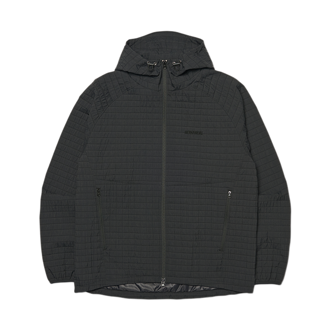노매뉴얼 그리드 윈드브레이커 블랙(NOMANUAL Grid Windbreaker Black)