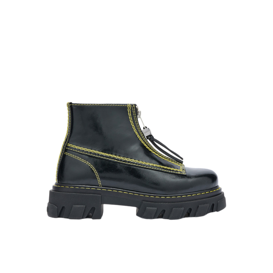 (W) 가니 클리티드 부츠 블랙((W) Ganni Cleated Boots in Black)