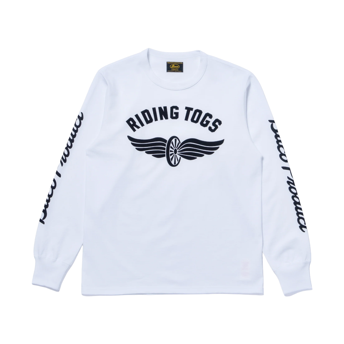 BC25104-010 The Real McCoy's Buco Riding Togs Long Sleeve T-Shirt White
