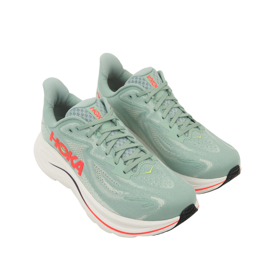 호카 클리프톤 10 세이지 네온 플레임 - 와이드(Hoka Clifton 10 Sage Neon Flame - Wide) - 4