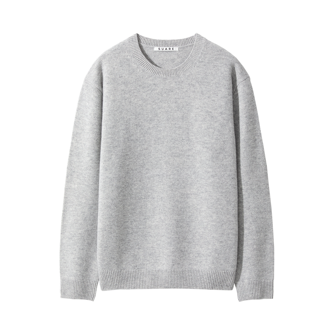 SBF3KC03MWLG (W) Fine Merino Wool 100 Crew Neck Knit L.Gray