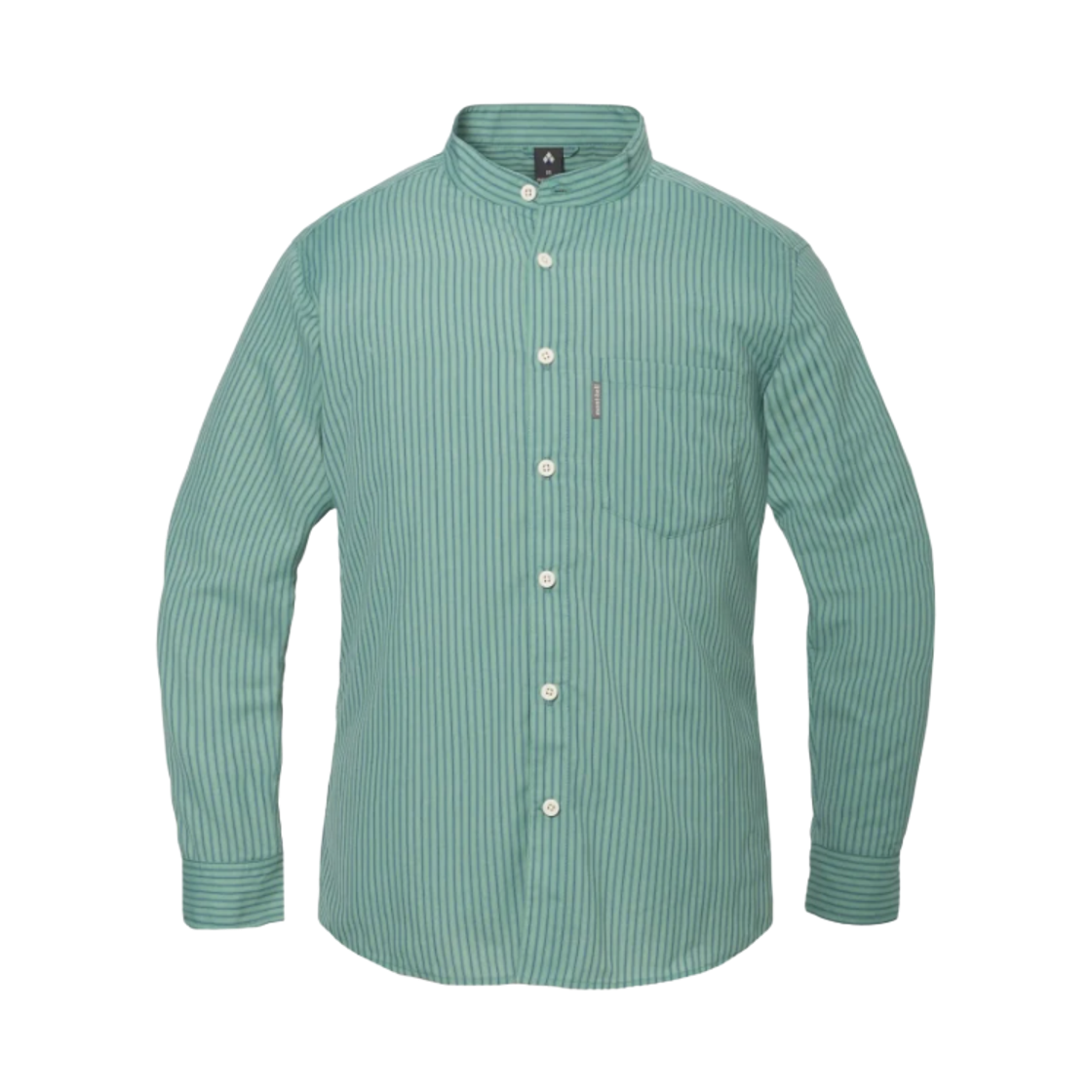 1114670 Montbell Wickron Light Stand Collar Shirt Green 25