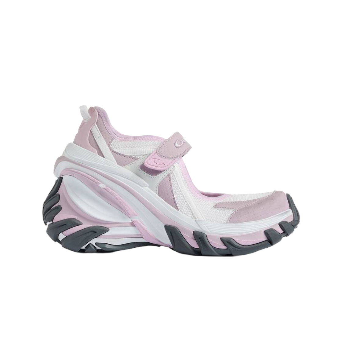 A002M2WWDMG5511 (W) Balenciaga Hydra Mary Jane Sneaker Pink Grey
