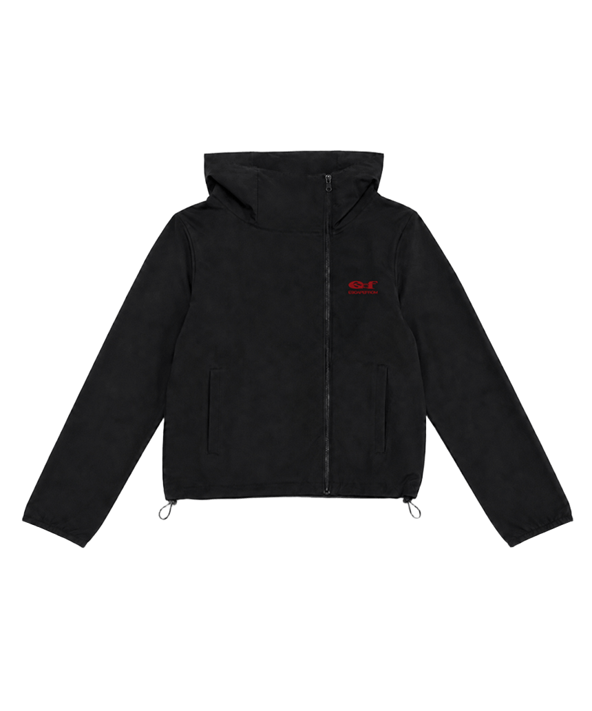 이스케이프프롬 ESCF 로고 포인트 하이넥 윈드 브레이커 블랙(Escapefrom ESCF Logo Point High Neck Windbreaker Black)
