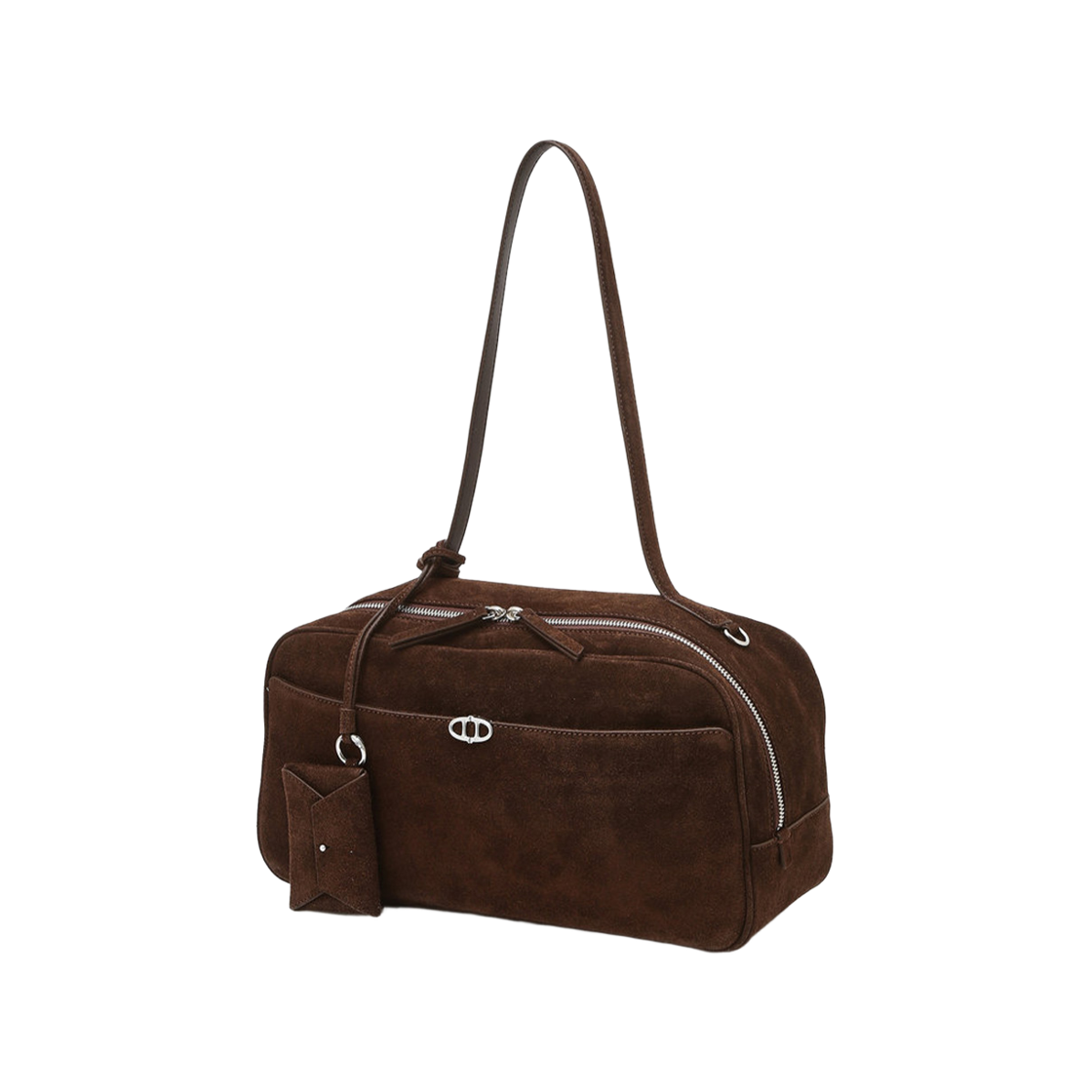 AABA6F271W3 Athe Vanessabruno Acc [Fidele] Chocolate Brown Suede Fidele Shoulder Bag M Dark Brown