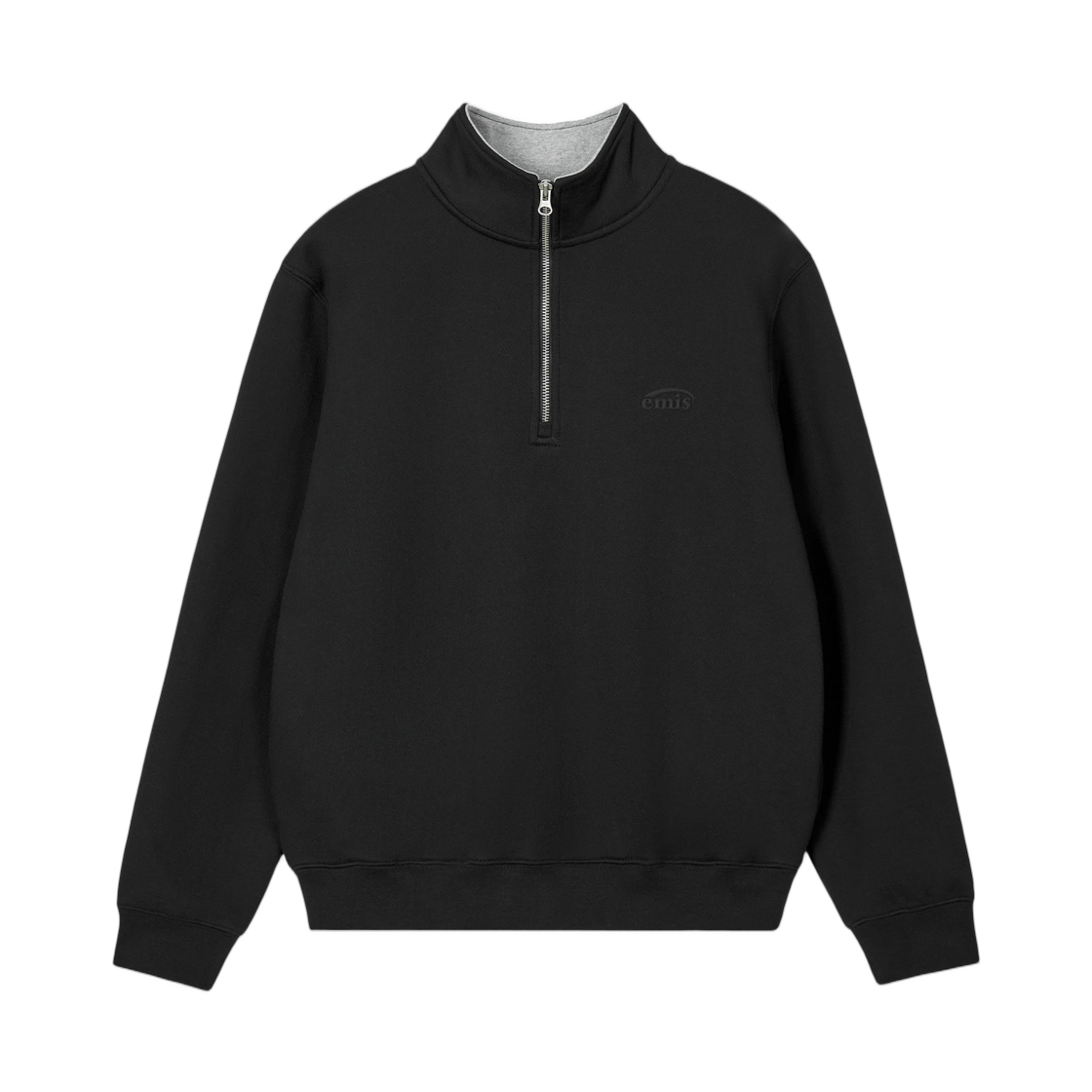 이미스 모노 로고 하프 집 스웨트셔츠 블랙(Emis Mono Logo Half Zip Sweatshirt Black)