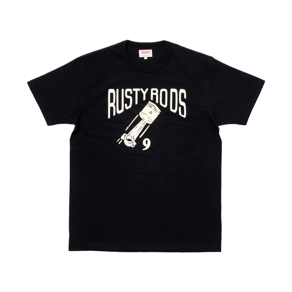 BC25006-030 The Real McCoy's Buco Rusty Rods Athletic T-Shirt Black