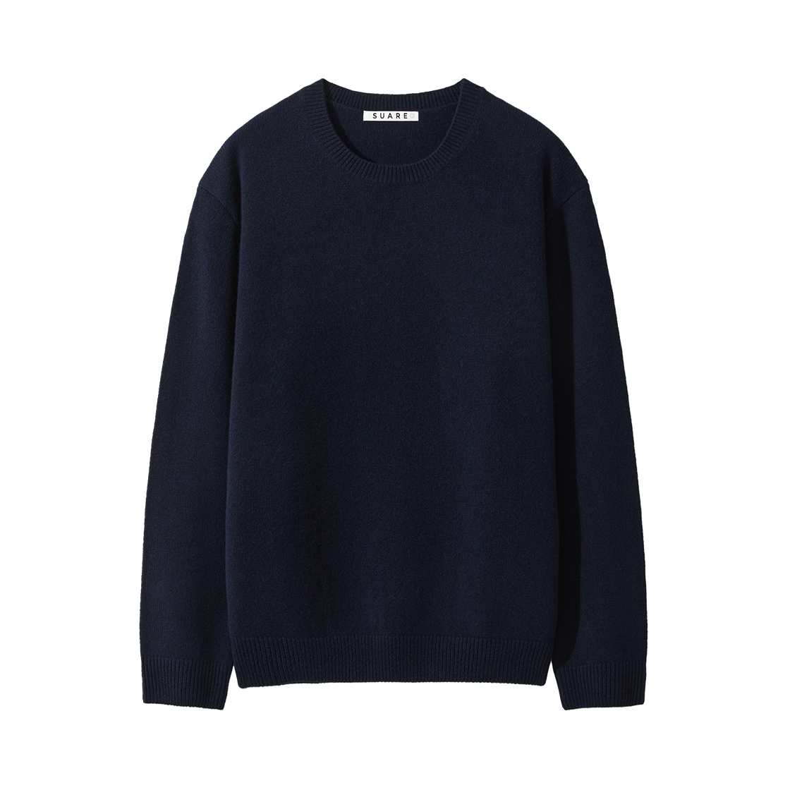 SBF3KC03MWNV (W) Fine Merino Wool 100 Crew Neck Knit Navy