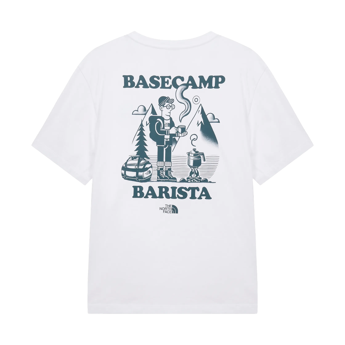 NT7US97A The North Face U Basecamp Barista Rlx S/S T-Shirt Graphic Off White - 26FW
