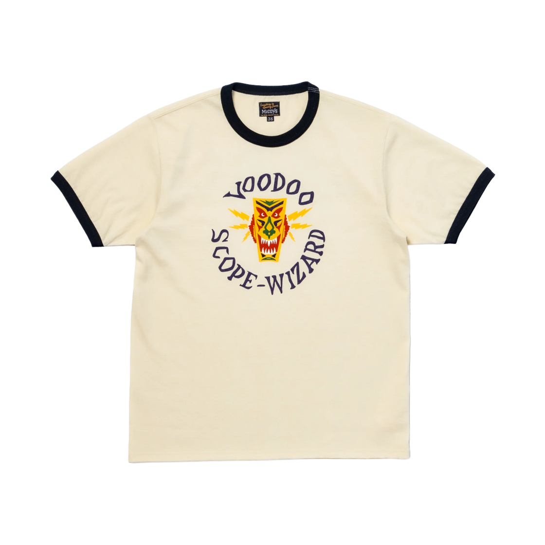 MC26009-301 The Real McCoy's Voodoo Colored Military T-Shirt Ecru Black