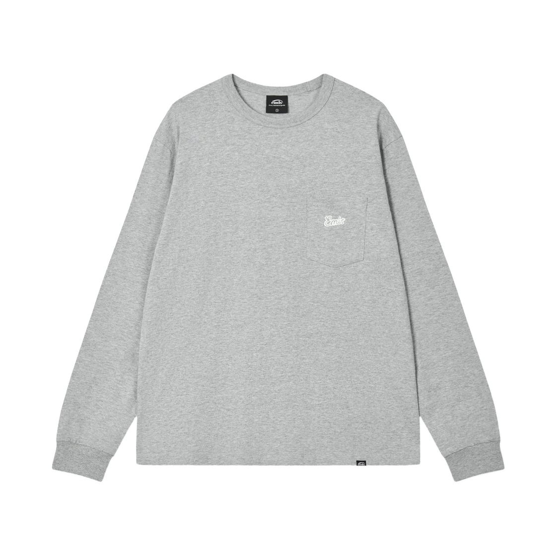 - Emis Small Line Patch Pocket L/S T-Shirt Gray